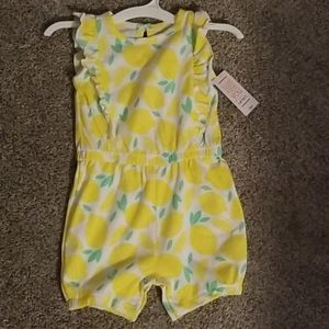 Carter's Girls 9M Lemon Ruffled Romper